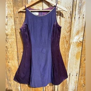 Gunne Sax Mini Dress, Sz 9/10 - Fits Women’s Sm-Rhinestones Purple Rayon/Acetate